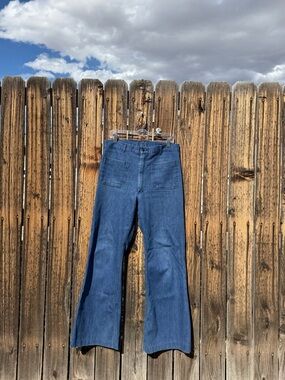 Classic High-Rise Wide-Leg Women's Sailor Patch Pocket Jeans | see measurements